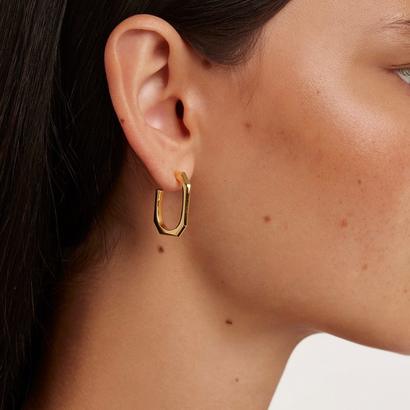 PDPaola Signature Link Gold Earrings