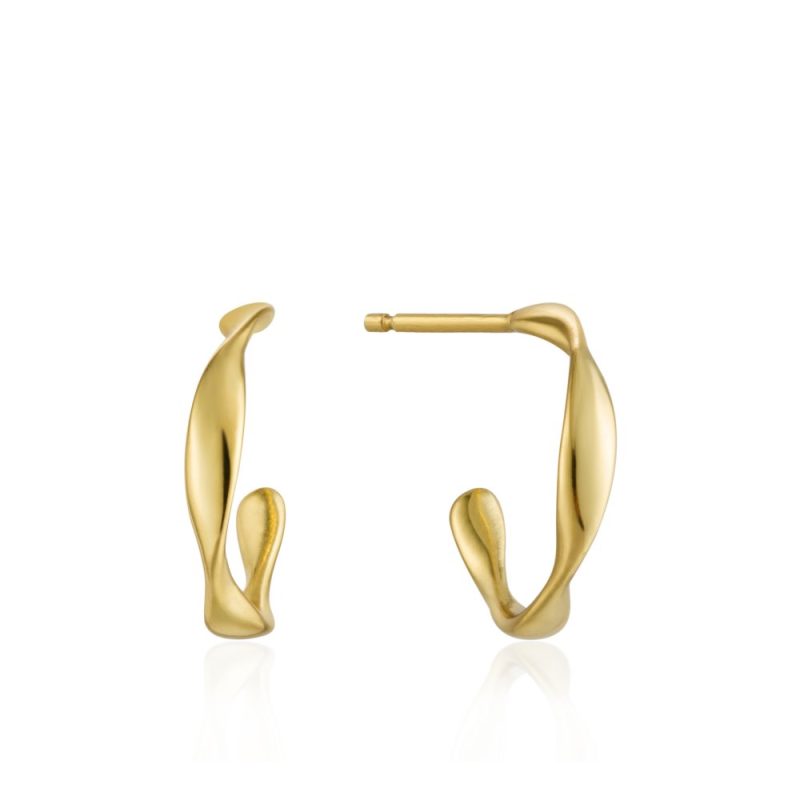 Σκουλαρίκια Gold Twist Mini Hoop