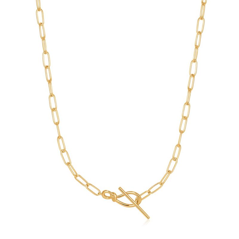 Κολιέ Ania Haie Gold Knot T Bar Chain N029-01G