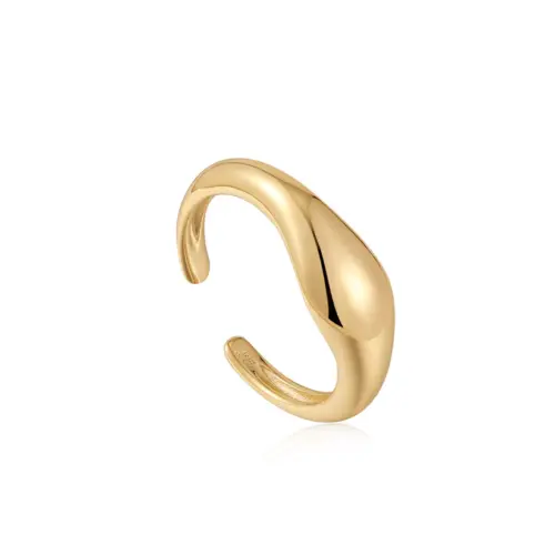 Δαχτυλίδι Ania Haie Gold Wave Adjustable Ring R044-02G